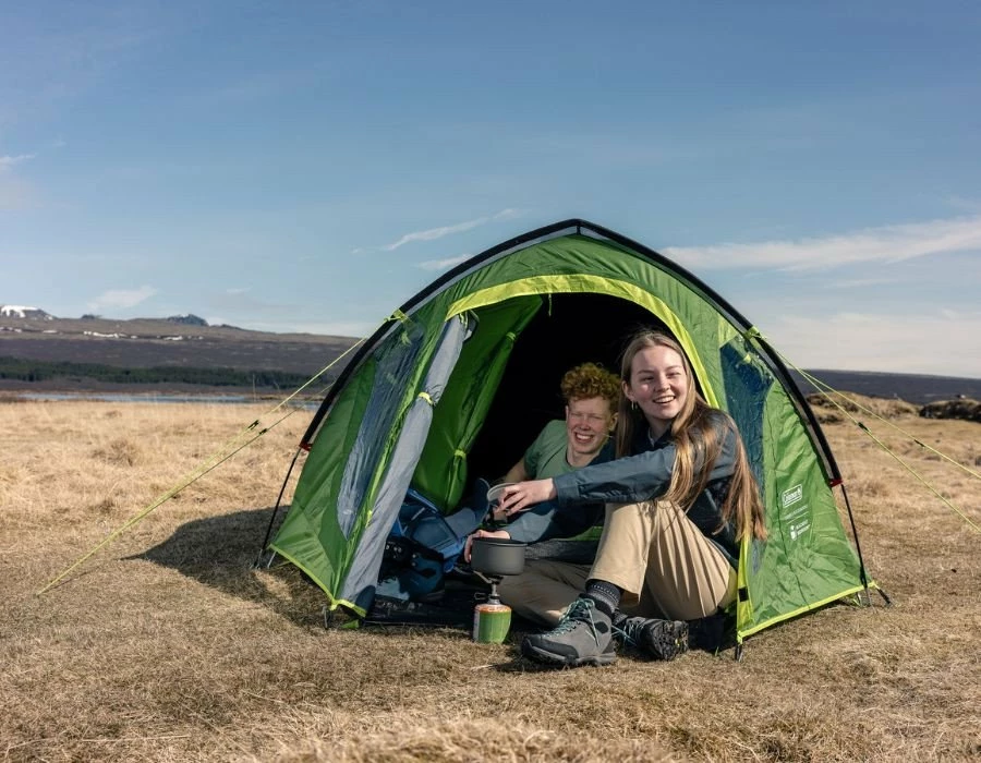 Çadër turistike Coleman Darwin 3 Plus BlackOut, 3-person, 4500 mm, double-skin, green
