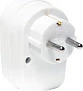 Adapter rryme LogiLink me mbrojtje nga mbingarkesa, Schuko, i bardhë