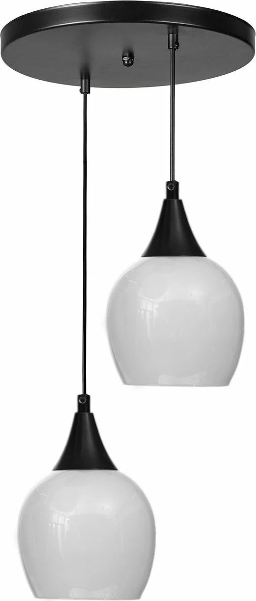 Llambadar Opviq, 9065-2, metal e xham, e bardhë dhe e zezë
