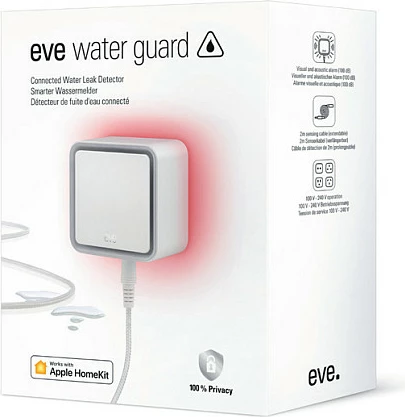 Sensor rrjedhje uji Eve Water Guard 10EBZ8701, HomeKit, AC, i bardhë