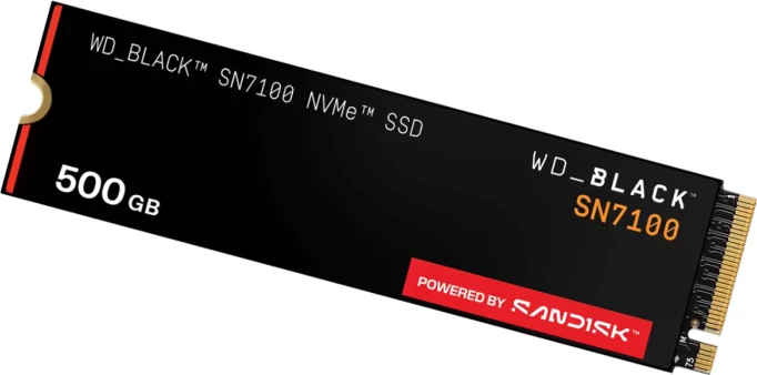 SSD disk i brendshëm SanDisk WD Black SN7100 WDS500G4X0E 500GB M.2 2280 PCIe 4.0 NVMe 1.4, e zezë