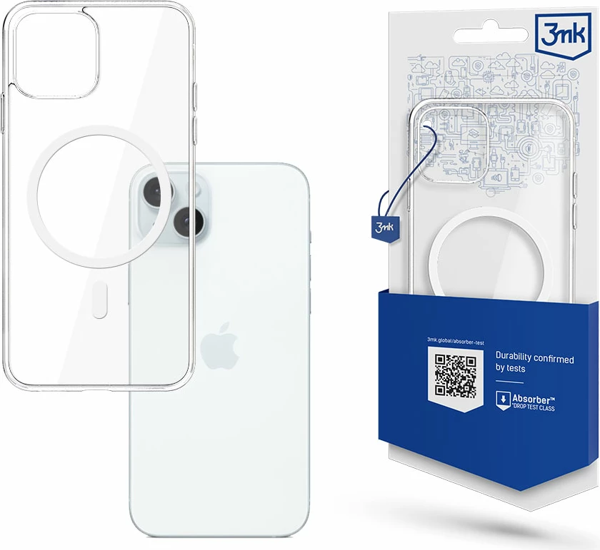 Mbështjellës 3mk Mag Case për iPhone 15 Plus, Transparent