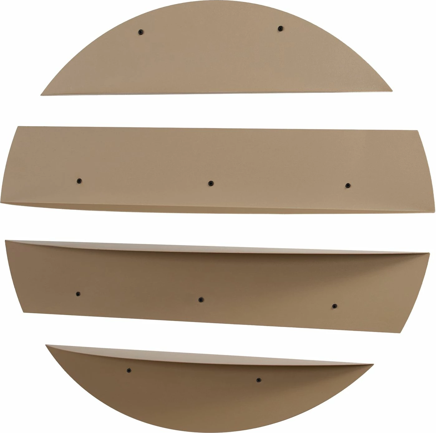 Raft dekorativ metalik për mur, ngjyrë taupe, Skye Decor, Vlnt118Cp