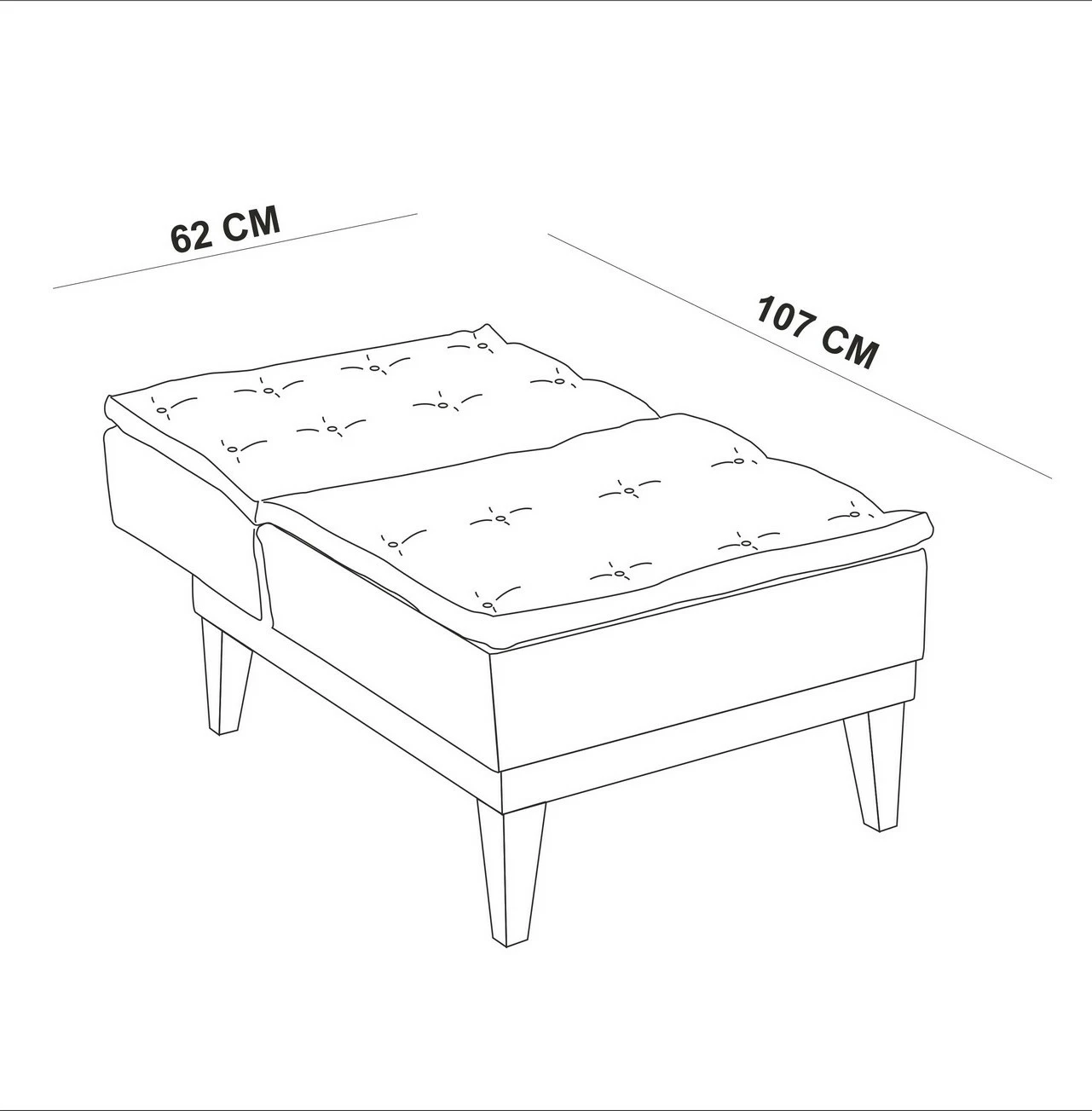 Set divani-krevat Atelier del Sofa, ngjyrë e gjelbër, Fuoco-TKM07-1070