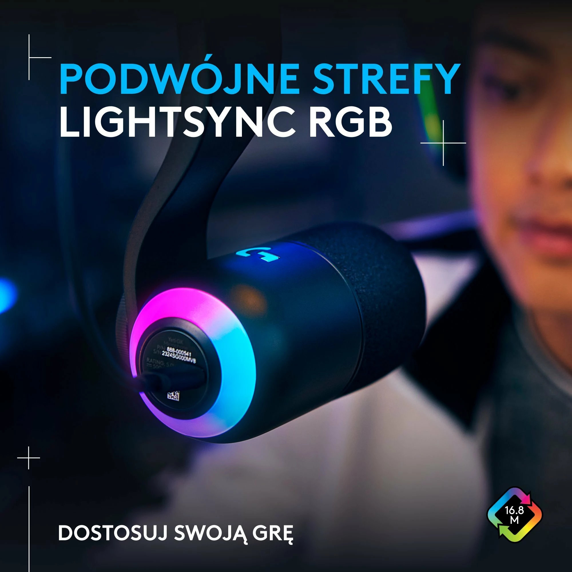 Mikrofon Logitech G Yeti GX 988-000569 USB/USB-C dinamik superkardioid me RGB LIGHTSYNC, i zi
