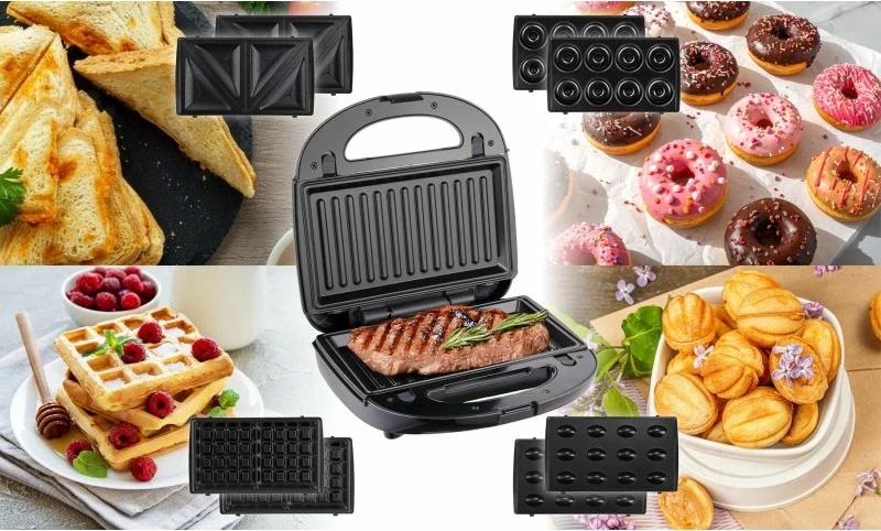 Sandwich maker multifunksional ELDOM ST250 5-në-1, i zi