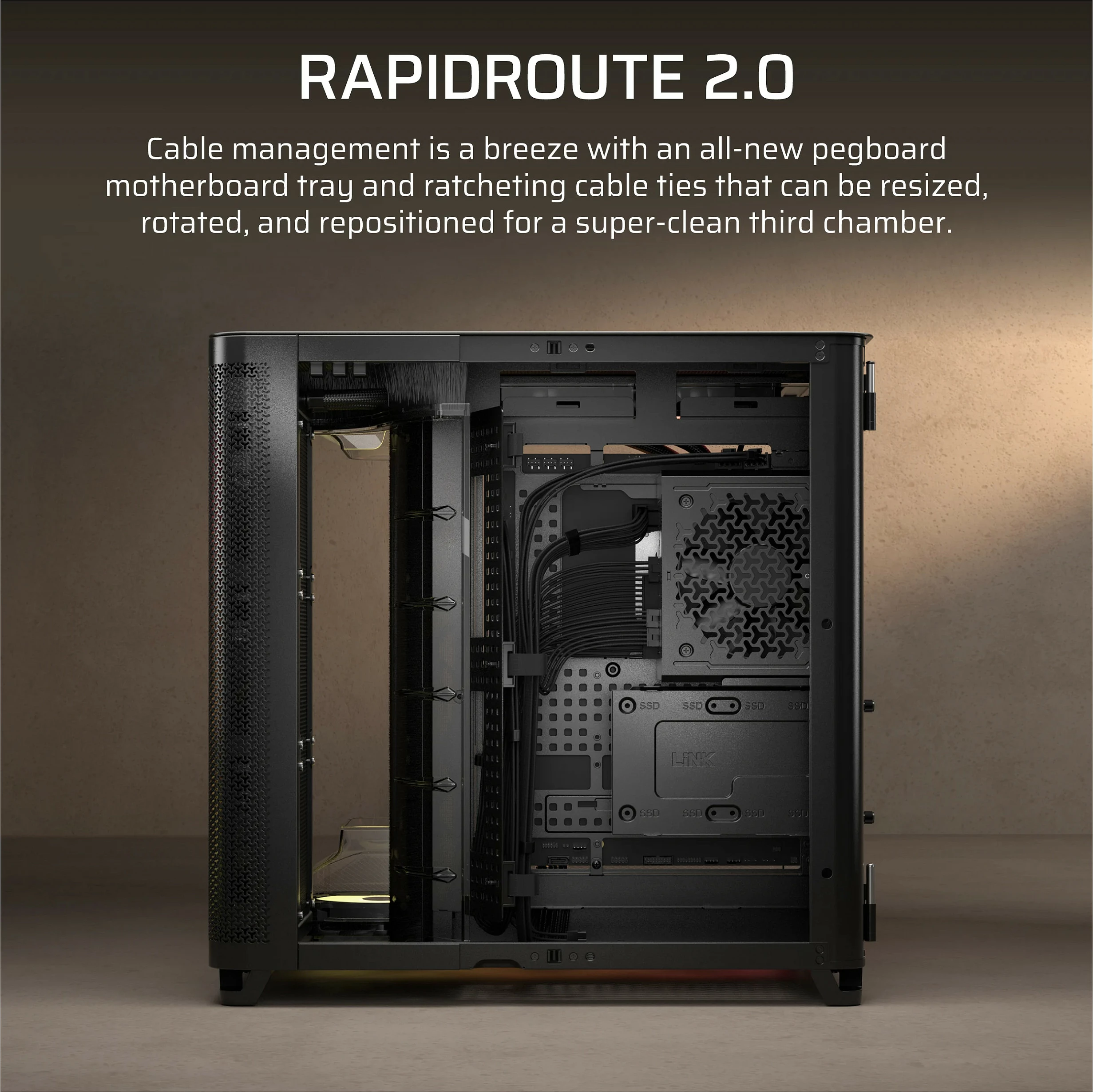 Kasë Corsair Air 5400 RS-R ARGB, Midi Tower ATX, e zezë