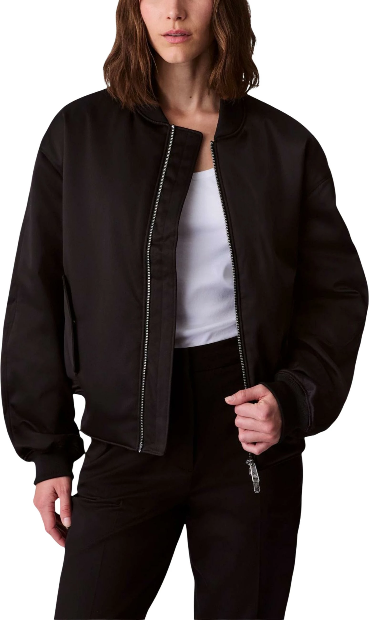 Jakne bomber për femra Calvin Klein Jeans LV044C530G, e zezë