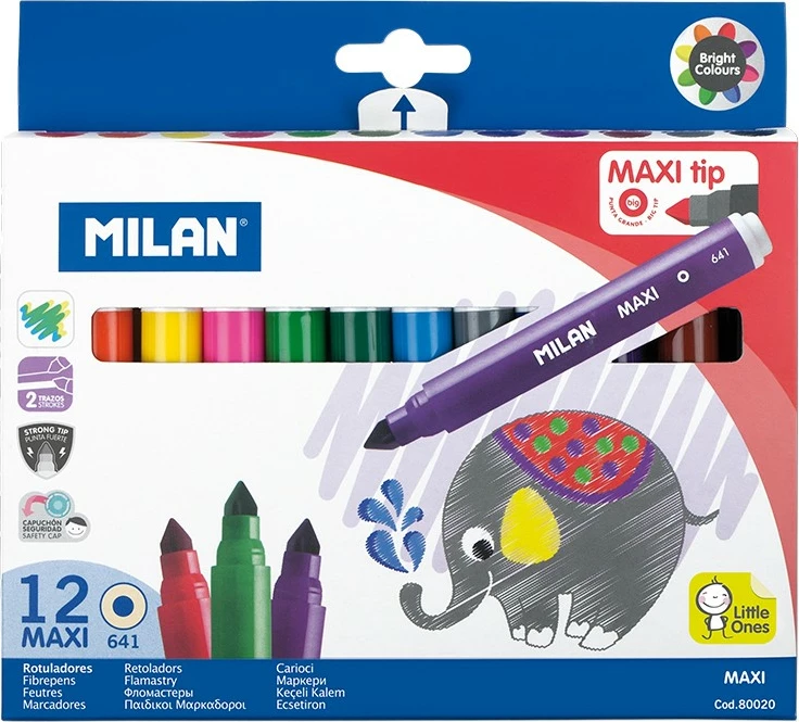 MILAN FLLAMASTER 12cp 80020