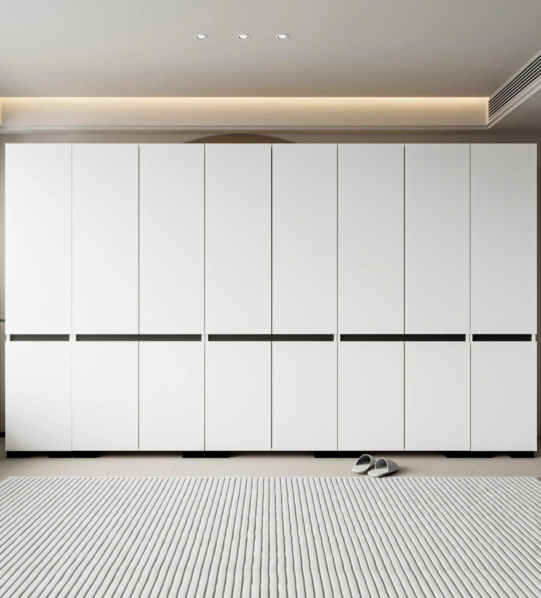 Dollap i madh për rroba, ngjyrë e bardhë dhe antracit, Skye Decor Floransa 360