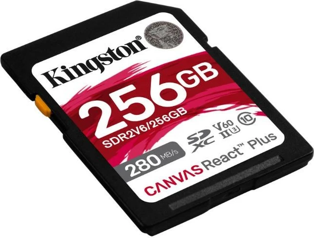 Kartelë memorie SD Kingston Canvas React Plus, 256GB, 280MB/s, V60