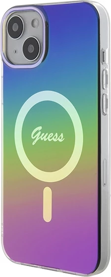Mbështjellës Guess IML Iridescent MagSafe për iPhone 15/14/13 6.1", shumëngjyrësh