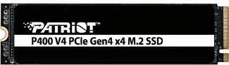 SSD M.2 Patriot P400 V4, 1TB, PCIe 4.0 x4 NVMe 2.0, 2280, e zezë