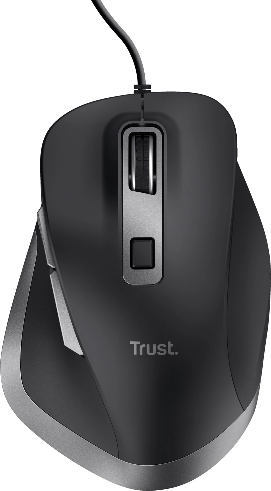 Maus Trust Fyda Komfort ECO, USB, 5000 DPI, e zezë