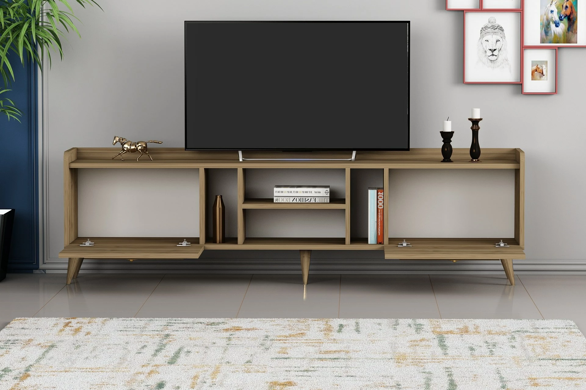Komodë TV Hanah Home, Rudy v2, ngjyrë arre