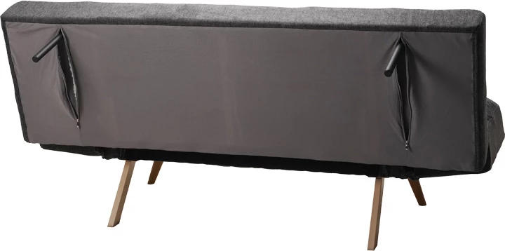 Divan-krevat 3 vendësh Freddo, material stof, ngjyrë antracit, 181x81x86cm