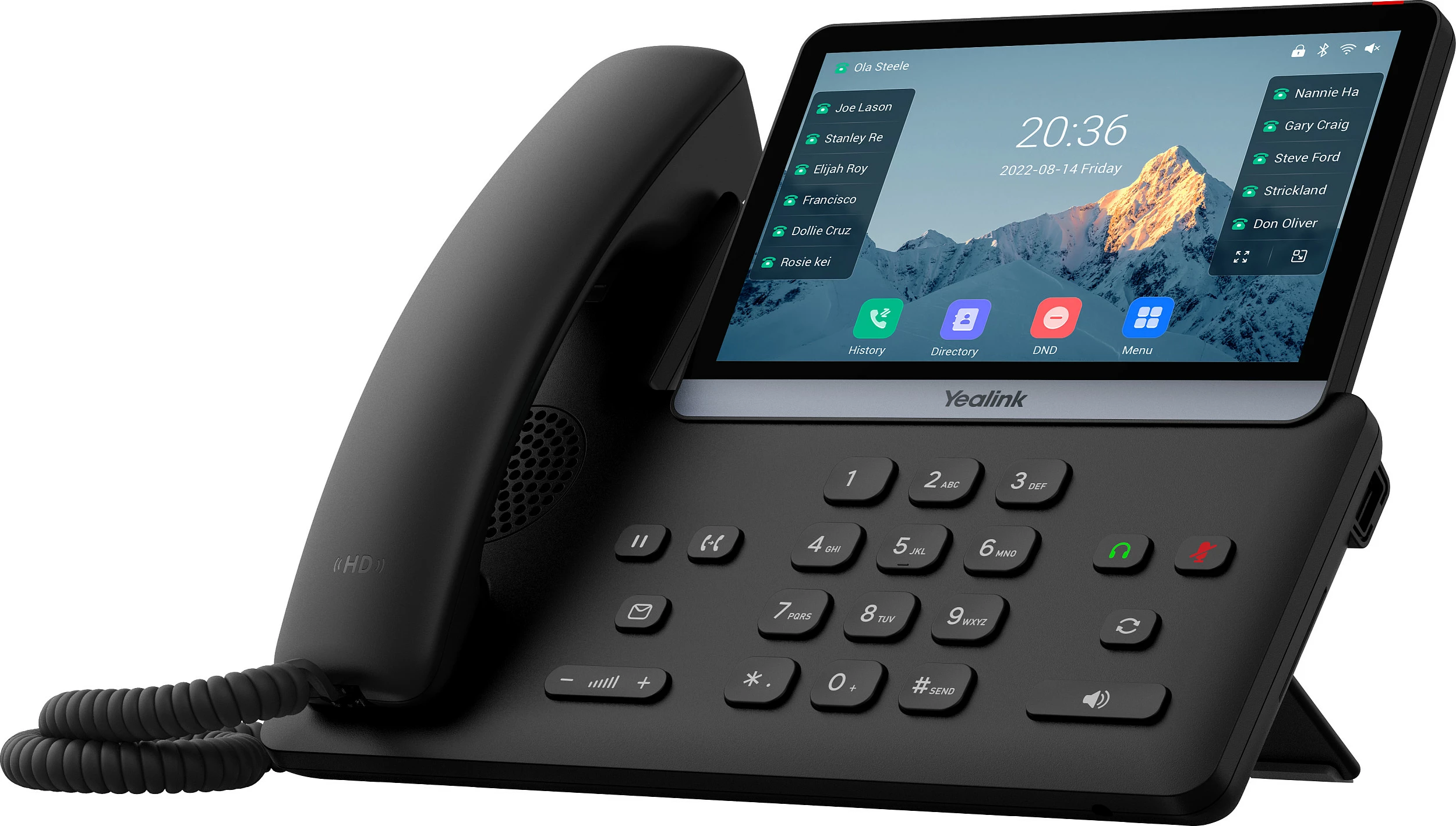 Telefon VoIP Yealink SIP-T77U, ekran me prekje 7", Gigabit Ethernet, PoE, i zi