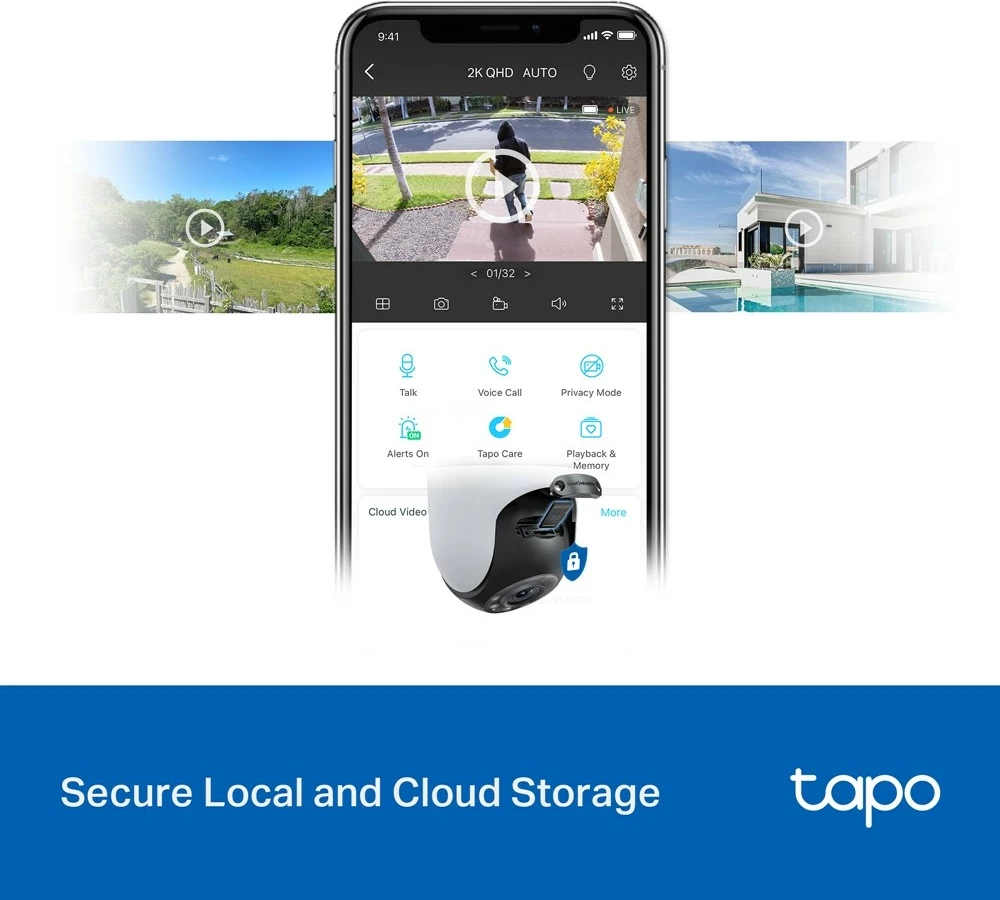 TP-Link Tapo C520WS V1 - Outdoor Pan/Tilt Wi-Fi Camera, White