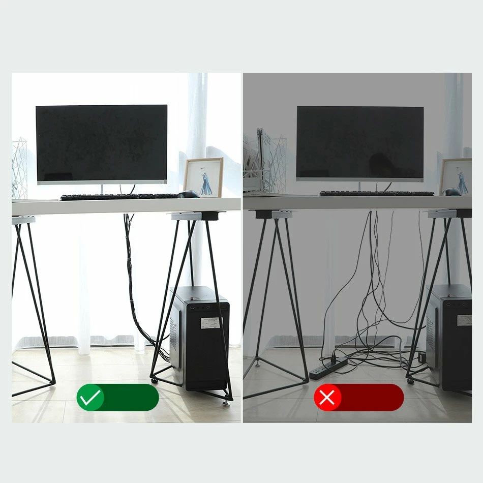 Shirit velcro Baseus ACMGT-E01 për organizim kabllosh, 1m, i zi