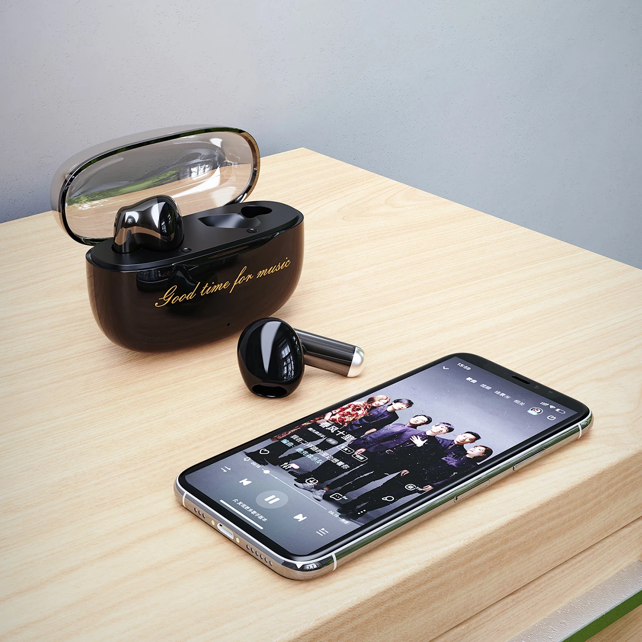 Kufje TWS Dudao U8, Bluetooth 5.3, 13mm, USB-C, të zeza