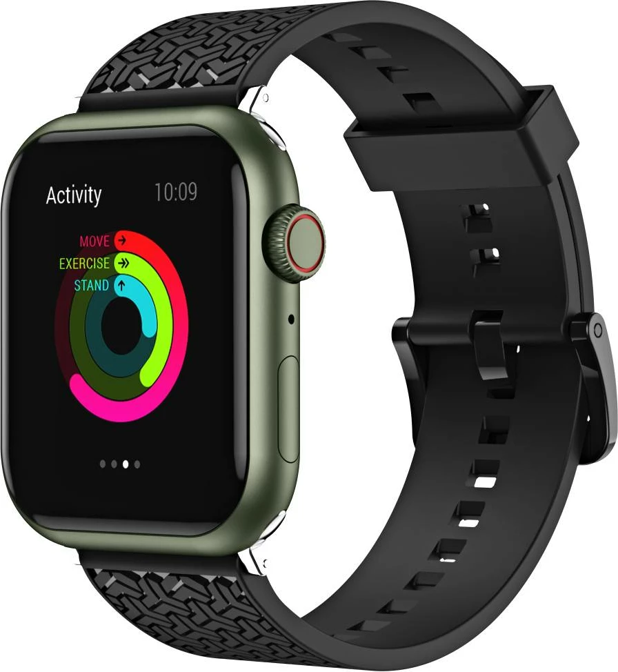 Rrip për smartwatch Hurtel Strap Y për Apple Watch 42/44/45mm, TPU, i zi