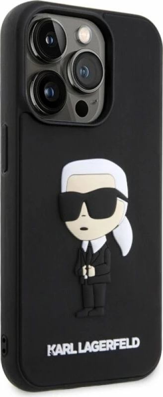 Kapak telefoni Karl Lagerfeld KLHCP14L3DRKINK iPhone 14 Pro 6.1, i zi