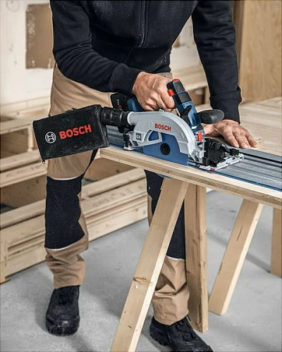 Sharrë rrethore me bateri Bosch GKS 18V-57-2 GX Professional (solo), 18V, 165mm, në L-BOXX, blu/zezë