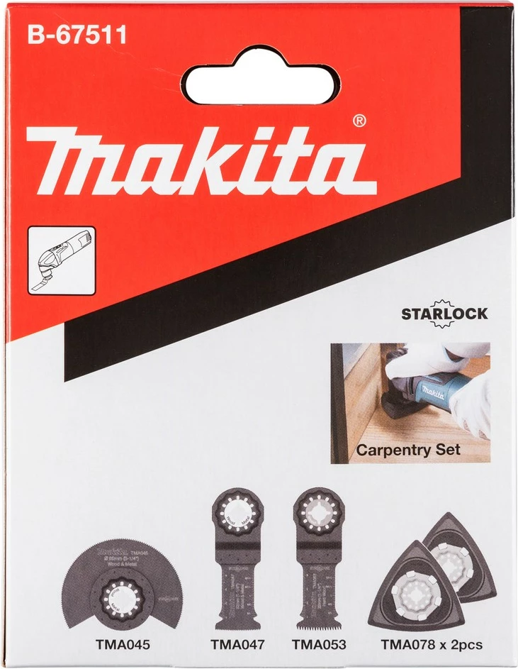 Set aksesorësh Makita Schreinerset 5 copë, i zi
