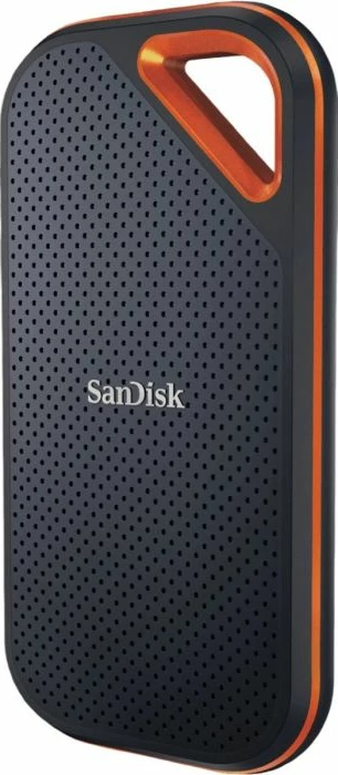 SSD eksterne portative SANDISK Extreme PRO SDSSDE81-1T00-G25 1TB NVMe USB-C USB 3.2 Gen 2x2, e zezë/portokalli