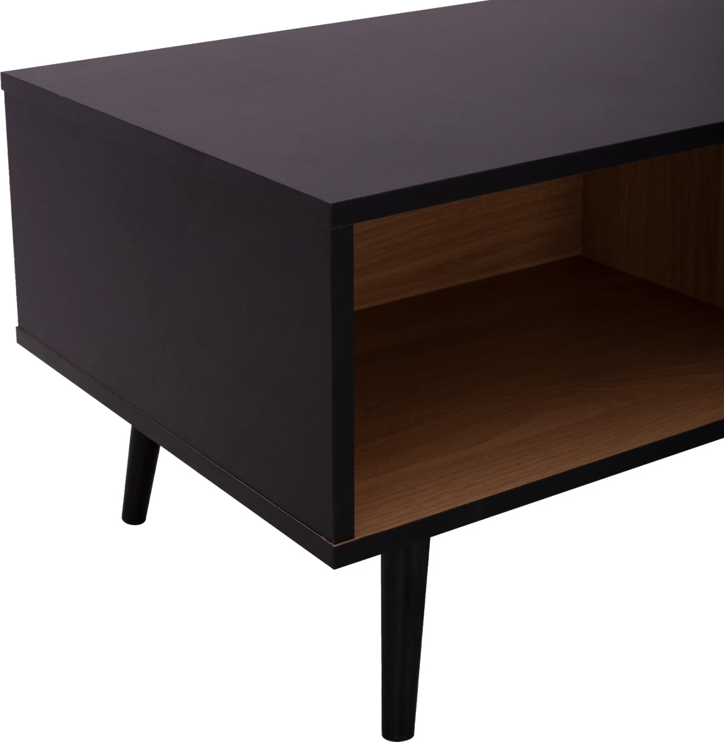 Tavolinë lounge Charleen FH8668 e zezë me natyrale 100x50x40,5 cm