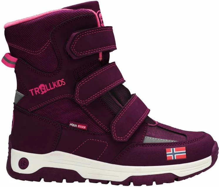 Çizme dimri për fëmijë Trollkids, të kuqe/vjollcë [Madhësia: 31]