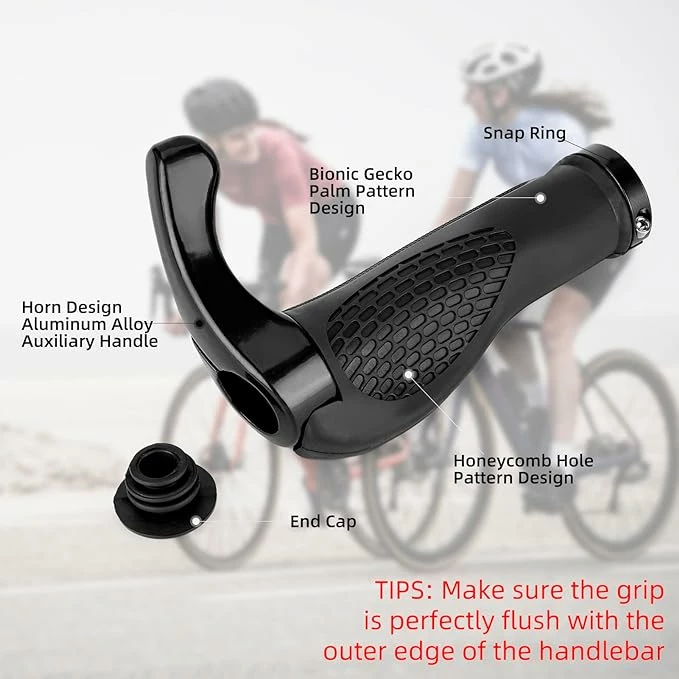 Doreza biçiklete Rockbros BT1007B me horns, e zezë