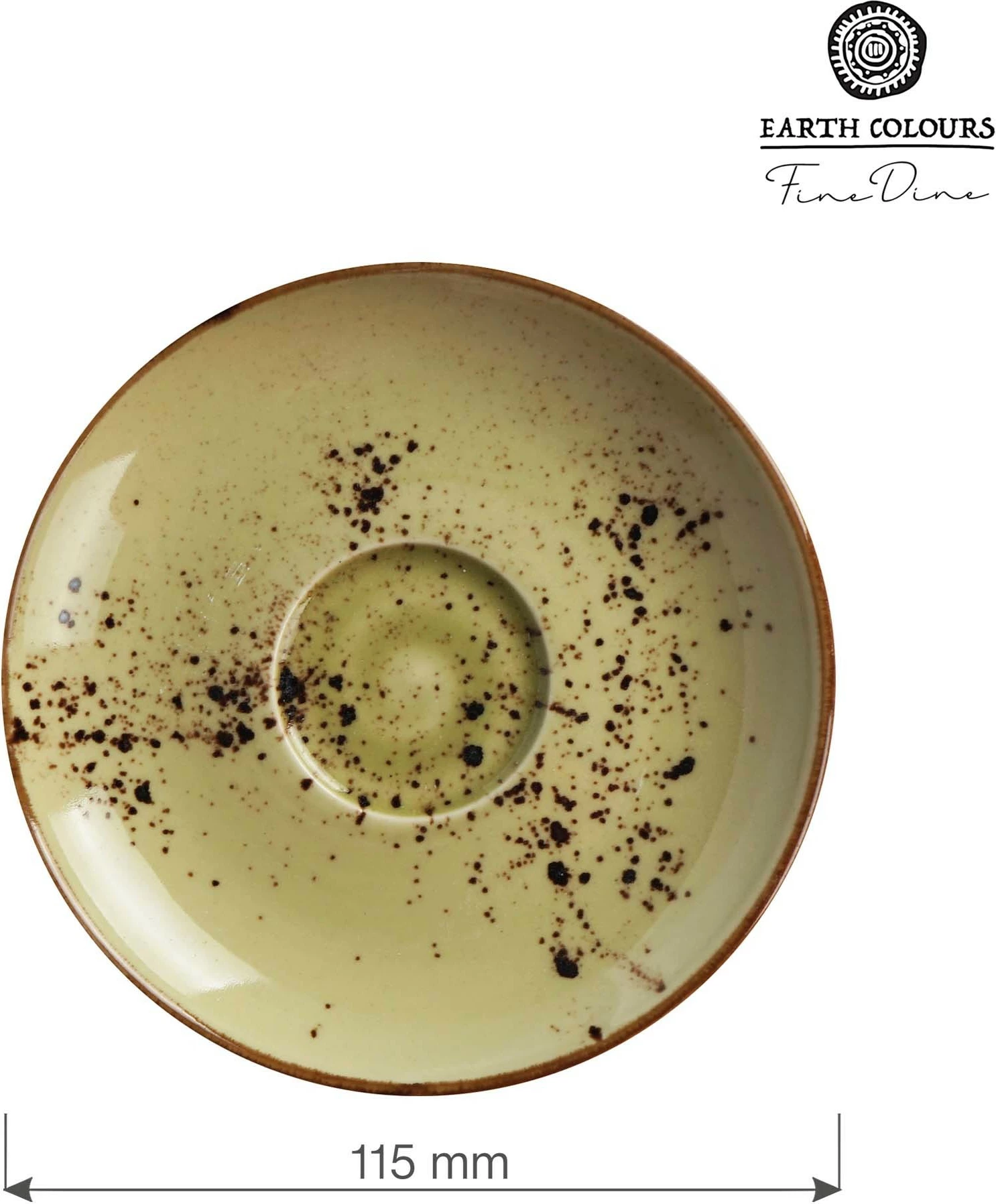 Pjatëz espresso Fine Dine Olive 115 mm, gjelbër, set 6 copë