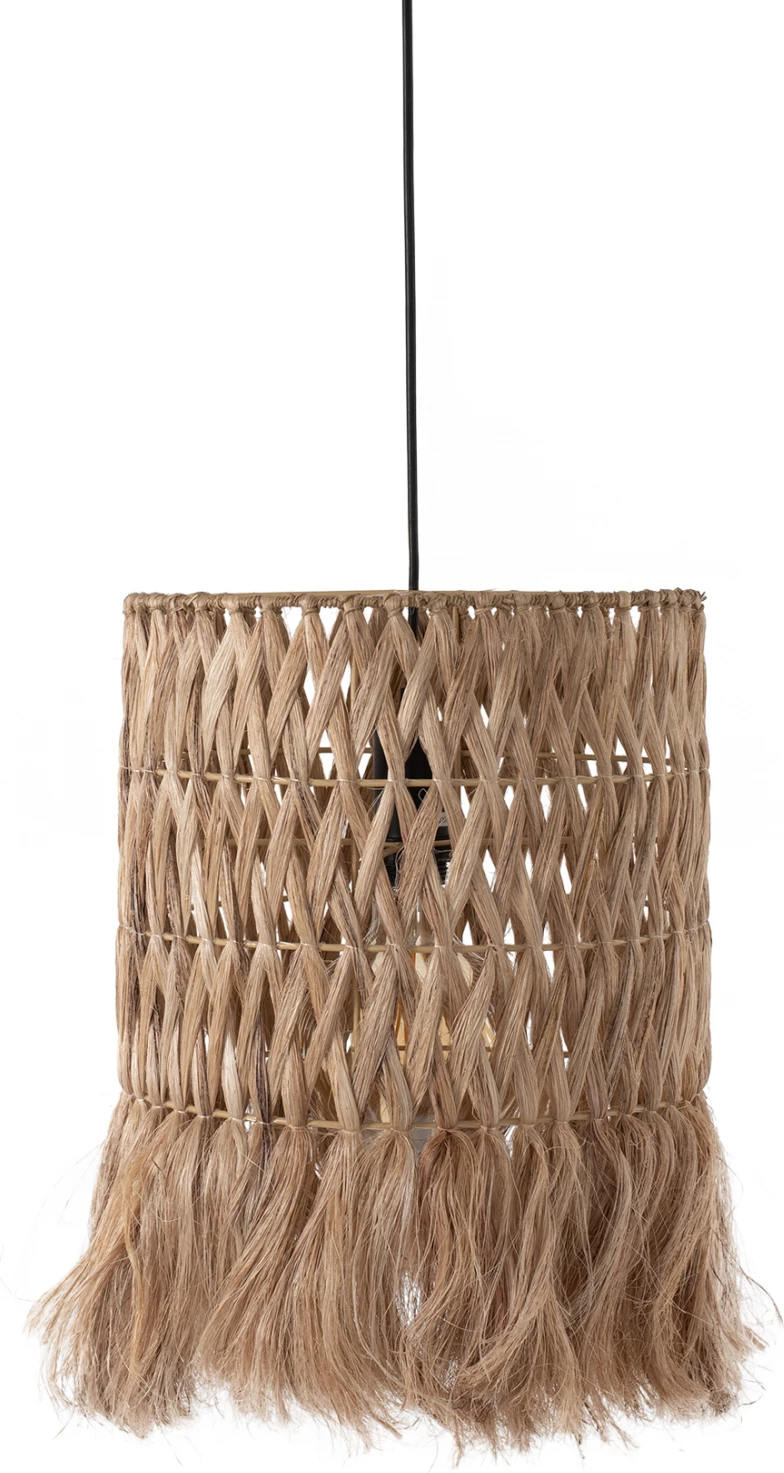 Llambë varëse tavani me kapak cilindrik prej fibrash abaka, ngjyrë natyrale, 30x30x40H cm, FH7781