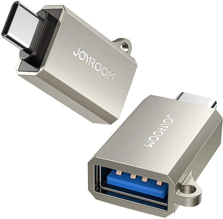 Adapter Joyroom S-H151 USB-C (mashkull) / USB-A (femër), 5Gbps, argjend
