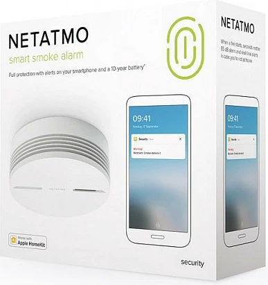 Alarm tymi Smart Netatmo NSA-DE, Wi‑Fi/Bluetooth, 85 dB, bateri 10 vjet, i bardhë