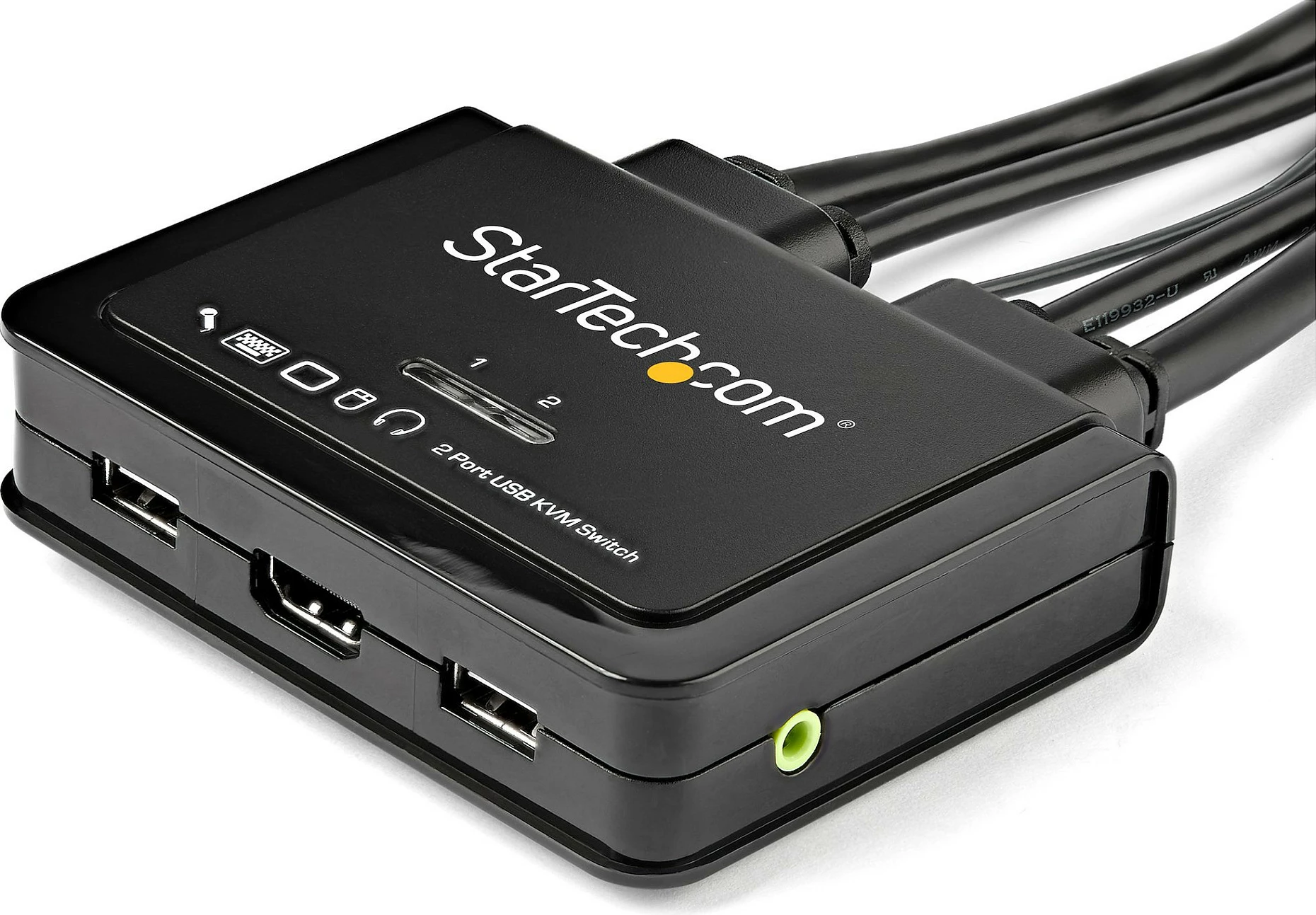Switch KVM HDMI StarTech SV211HDUA4K, 2-Port, 4K 60Hz, USB, Audio 3.5mm, i zi