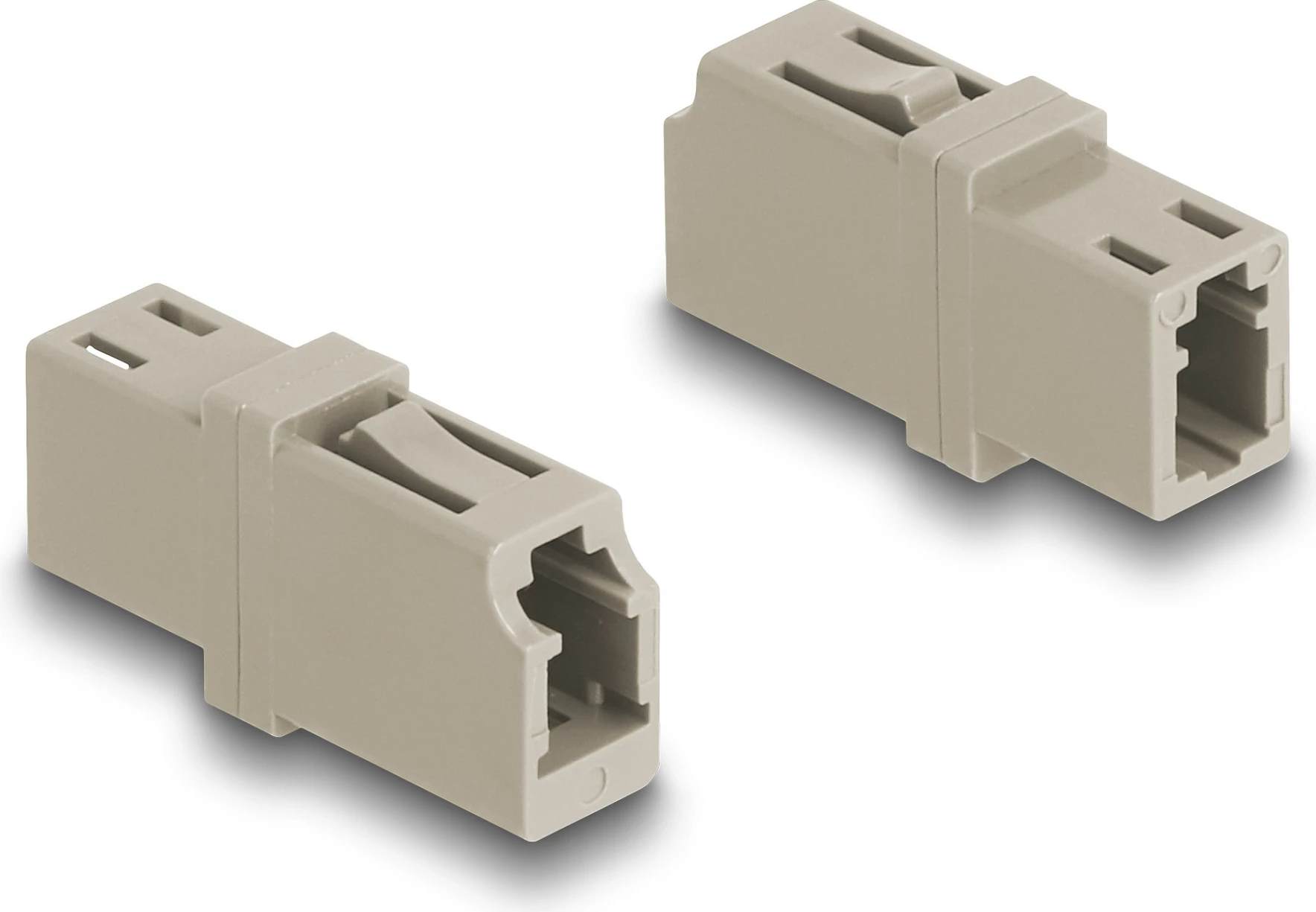 Kuplues fibër optike DeLOCK LC Simplex female-female, OM1/OM2, multimode, bezhë