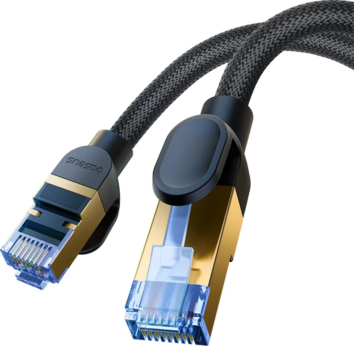 Kabllo rrjeti Baseus RJ45 Cat.7, 8m, 10Gbps, e thurur, e zezë