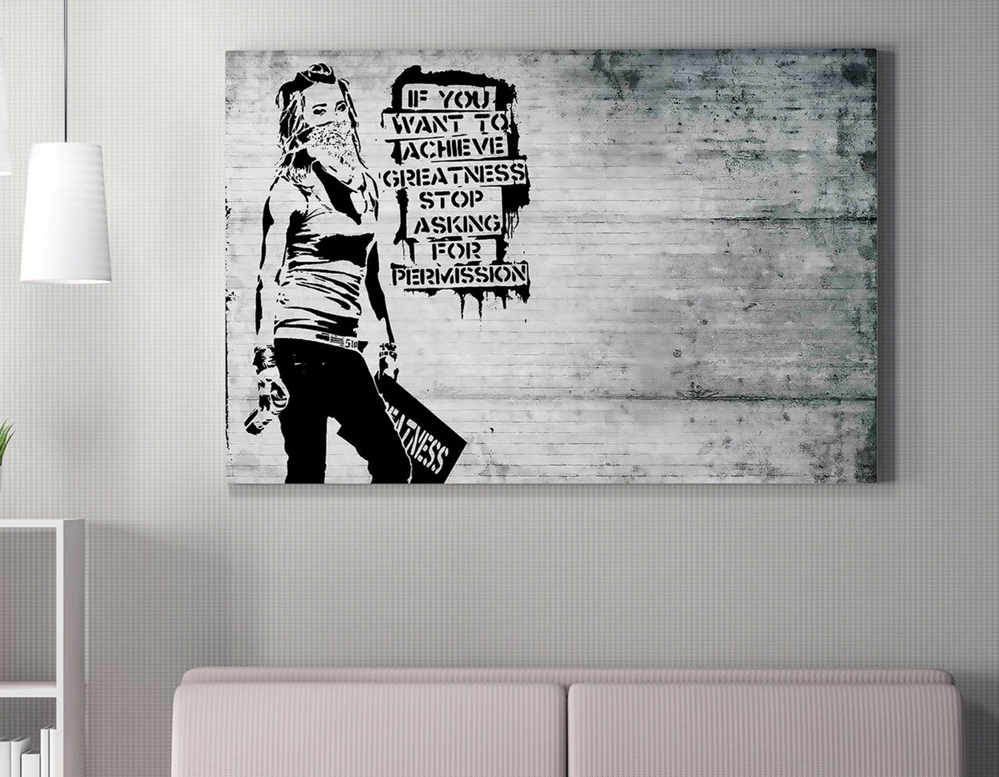 Pikturë dekorative në kanavacë, Banksy, WY136, 50x70cm
