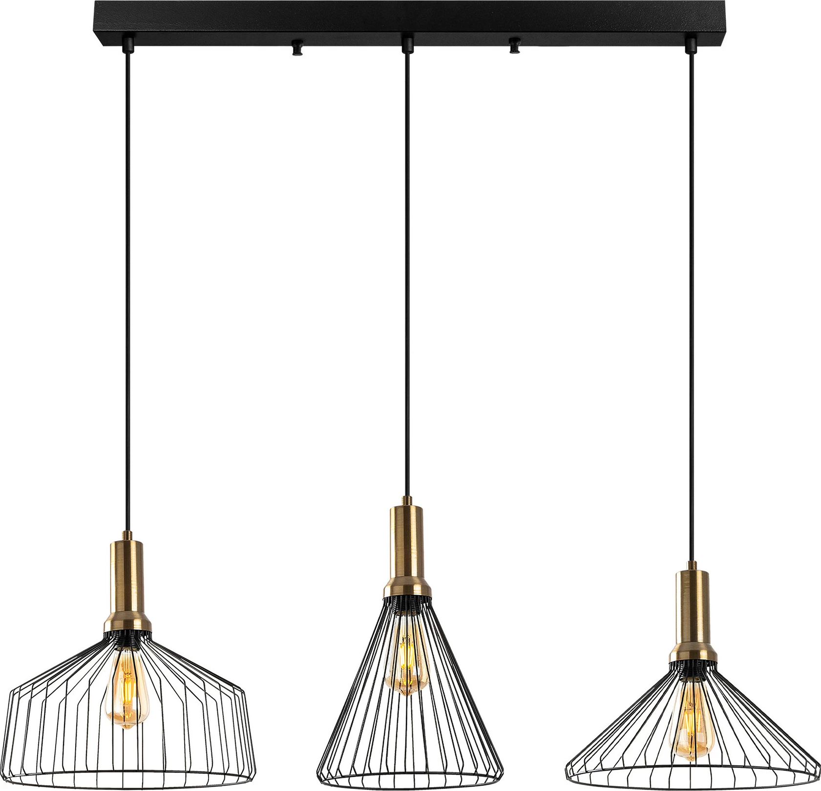 Llambë tavani Opviq, Dear - 11220, metal, ngjyrë e zezë dhe antike, 104x34cm