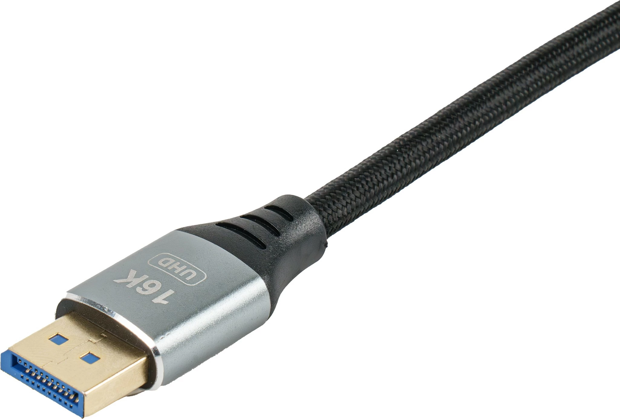 Kabllo DisplayPort Equip 2.1, 3m, 16K, 240Hz, argjendtë/zezë