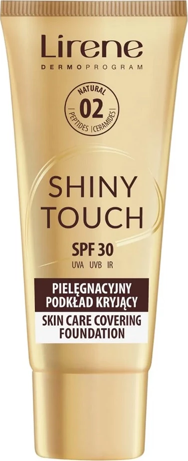 Fondatinë për femra Lirene Shiny Touch Skin Care Cover 02 Natural, 30ml