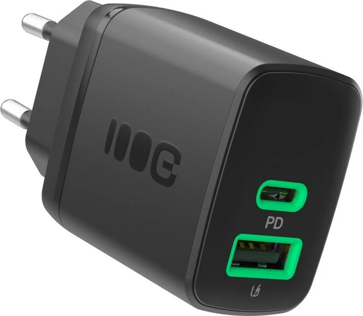 Karikues muri, Green Cell PowerSource Duo30 CHARB-GC-30AC-B, 30W, 1x USB-C PD + 1x USB-A, i zi