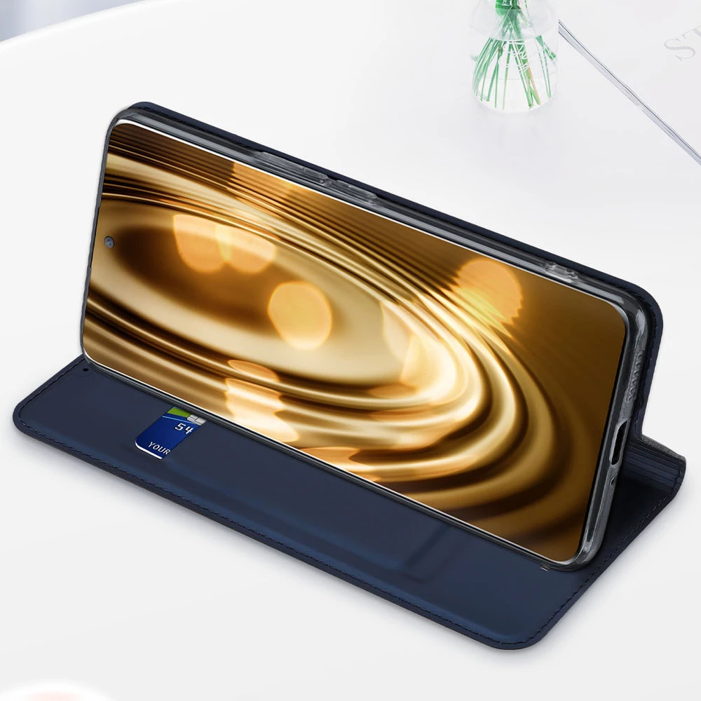 Mbështjellës Dux Ducis Skin Pro për Honor Magic5, me kapak, xhep kartele dhe funksion standi, i zi