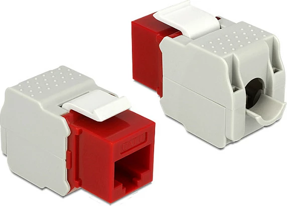 Modul Keystone DeLOCK 86344, RJ-45 femër në LSA, i kuq