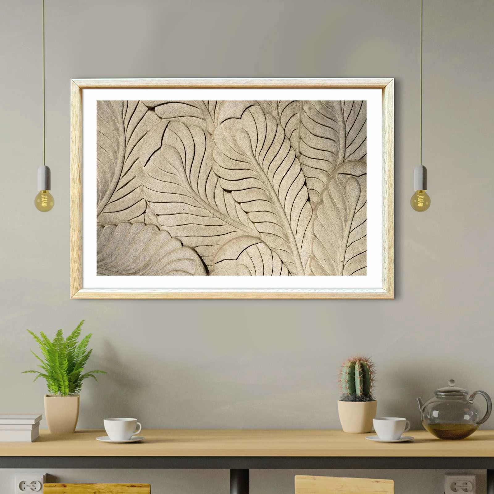 Pikturë dekorative me kornizë, MDF, Wallity, Ahswabisabi-003, 42x62cm