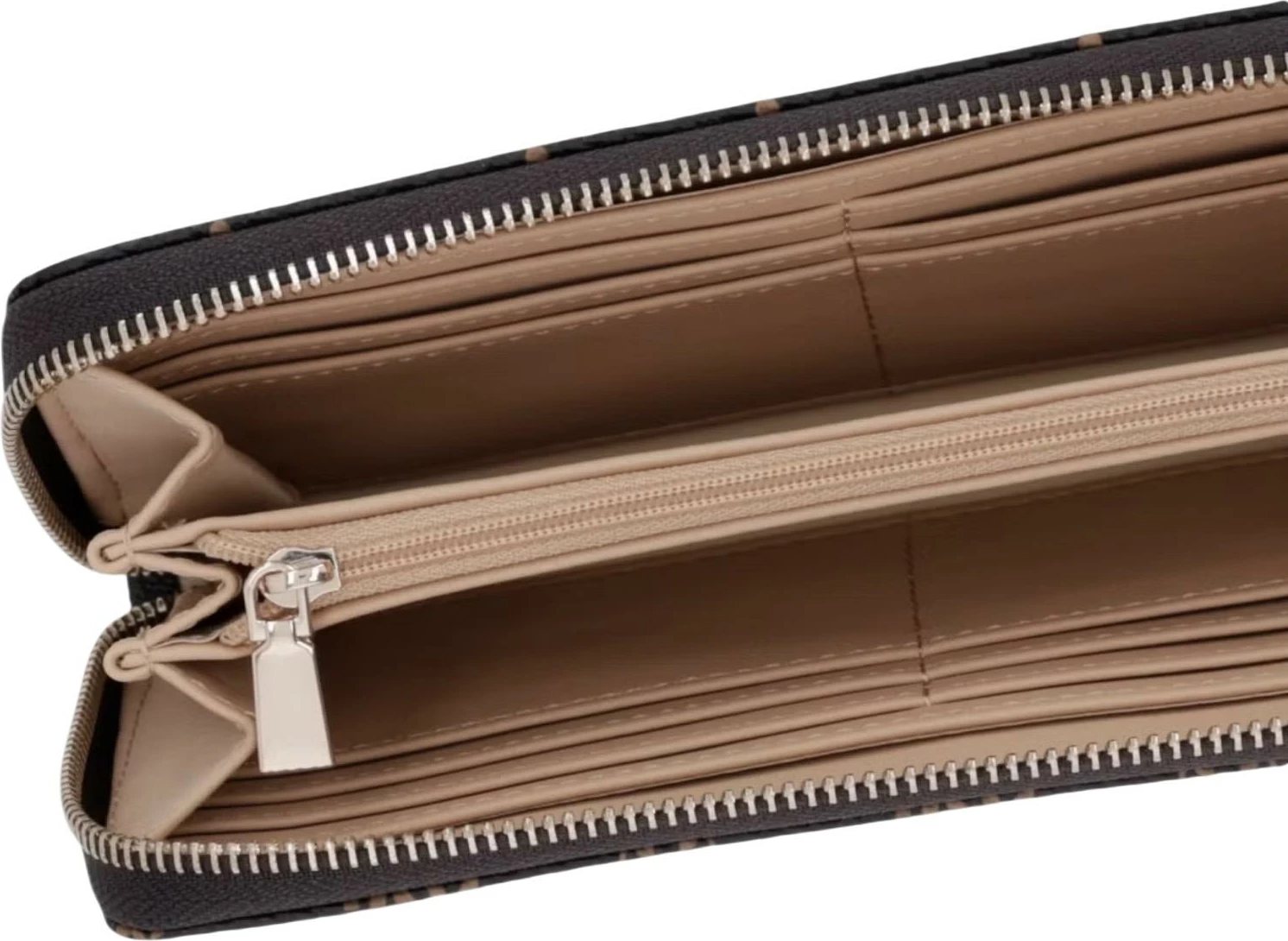 Portofol për femra Guess Emelie Logo SLG Med SWGP99 28146, kafe