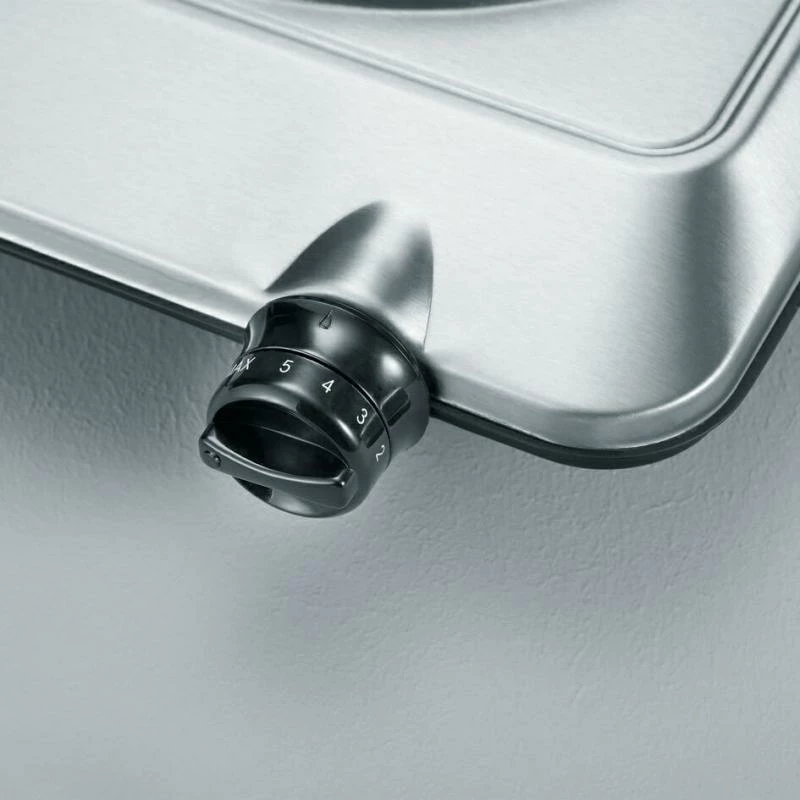 Plitë elektrike një-pllakëshe, Severin, KP1092, trup çelik inox, 325 x 295 x 95 mm, argjendtë