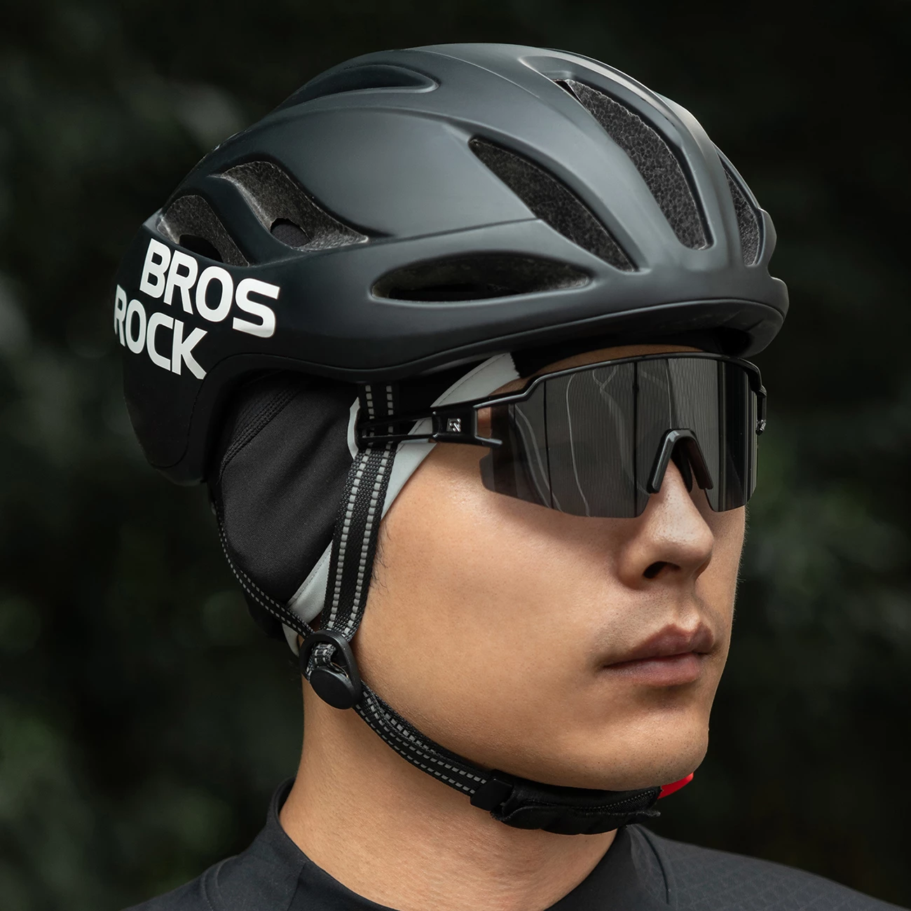 Kapelë çiklizmi dimërore Rockbros M016, windproof, fleece, 54-61 cm, e zezë